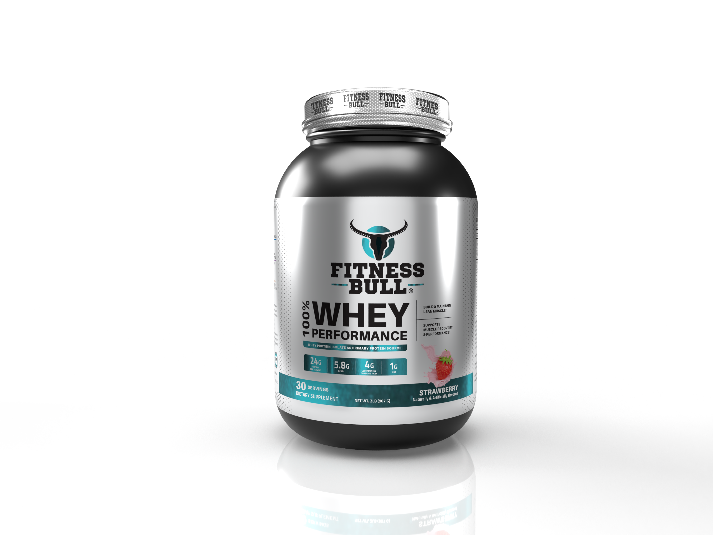 Fitness Bull 100% Whey (2lbs) Strawberry